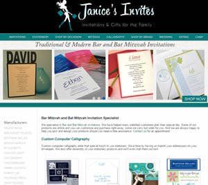 newly designed website janices invites